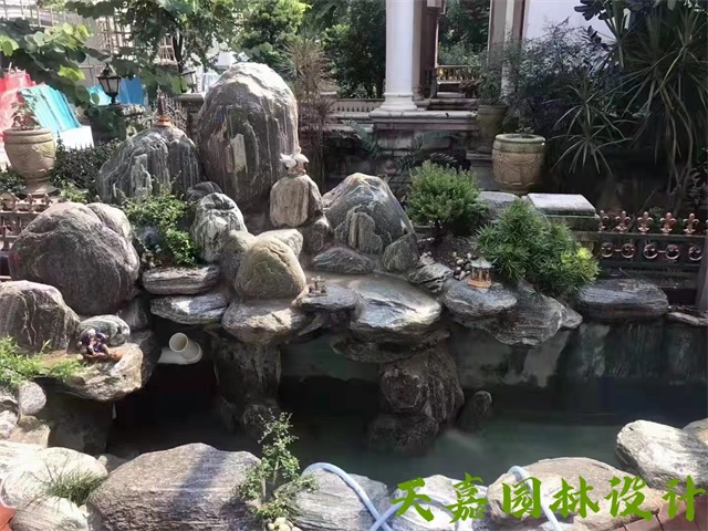 蛟河小型庭院假山鱼池